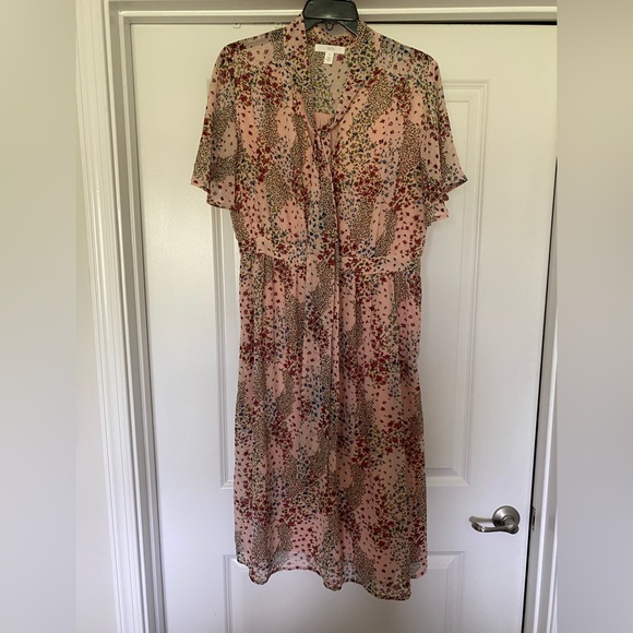 1901 Light Pink Floral Dress - Picture 1 of 8